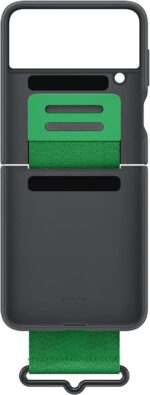 Samsung Galaxy Flip4 Silicone Cover With Strap Black - Image 4