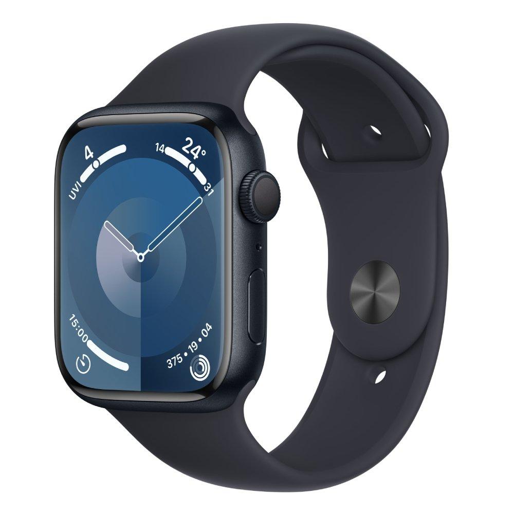Apple Watch Series 9 GPS 41mm Midnight Aluminium Case with Midnight Sport Band - S/M
