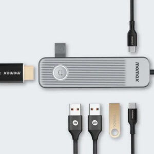 Momax One Link 6 in 1 mutil-funtion USB-C hub Grey - Image 3