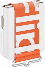 Samsung Galaxy Flip 4 Silicone Cover With Strap White - Image 4