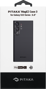 Pitaka for Samsung Galaxy S23Ultra MagEz Black,Grey Twill Case