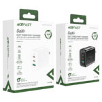 Acefast 65W GaN (2xCUSB-C+USB-A) Wall charger-Black - Image 3