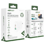 Acefast 65W GaN (2xCUSB-C+USB-A)Wall charger-White - Image 3