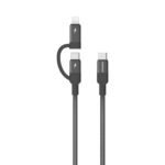 Momax Mag.link USB-C to C & Lightning Magnetic Cable 1m (Black) - Image 3