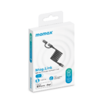 Momax Mag.link USB-C to C & Lightning Magnetic Cable 1m (Black) - Image 4
