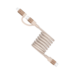 Momax Mag.link USB-C to C & Lightning Magnetic Cable 1m (Desert Titanium)