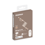 Momax Mag.link USB-C to C & Lightning Magnetic Cable 1m (Desert Titanium) - Image 8
