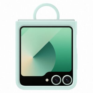 Samsung glaxy flip 6 Silicone Case with Ring Mint - Image 3