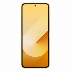 Samsung glaxy flip 6 Flap Vegan Leather Case Yellow - Image 3