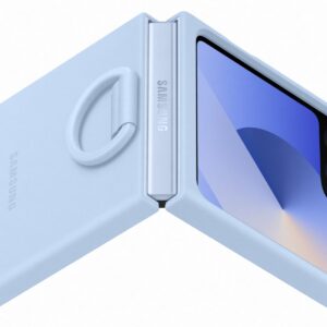 Samsung glaxy flip 6 Silicone Case with Ring Blue - Image 2