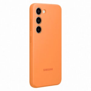 Samsung S23 Silicone Cover Orange - Image 3