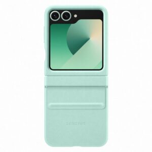 Samsung glaxy flip 6 Flap Vegan Leather Case Mint - Image 2
