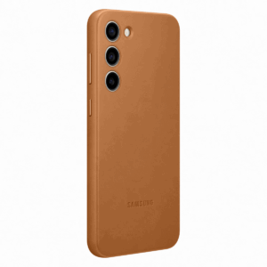 Samsung s23Plus Leather Cover Camel - Image 3