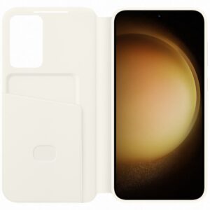 Samsung s23 Smart View Wallet Case Cream - Image 5