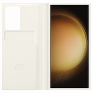 Samsung s23Ultra Smart View Wallet Case Cream - Image 3