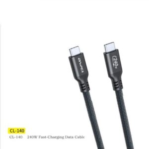 Awei TYPE C TO TYPE C Cable 240W black - Image 1