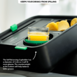 CouchConsole Cup Holder with Phone Stand Tray (Dark Green) - Image 2