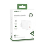 AceFast A12 PD 40W(USB-C+USB-C) Dual Port Charger White - Image 2