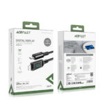 AceFast C6-03 USB-C To USB-C 100W Zinc Alloy Digital Display Braided Charging Data Cable Black - Image 2