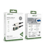 AceFast C6-01 USB-C To Lightning Zinc Alloy Digital Display Braided Charging Data Cable Silver - Image 3