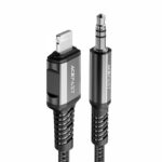 AceFast C1-06 Lightning To 3.5mm Aluminum Alloy Audio Cable Deep Space Grey - Image 2