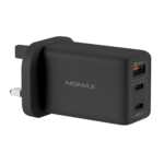 Momax ONE Plug 65W 3-Port GaN Charger Black