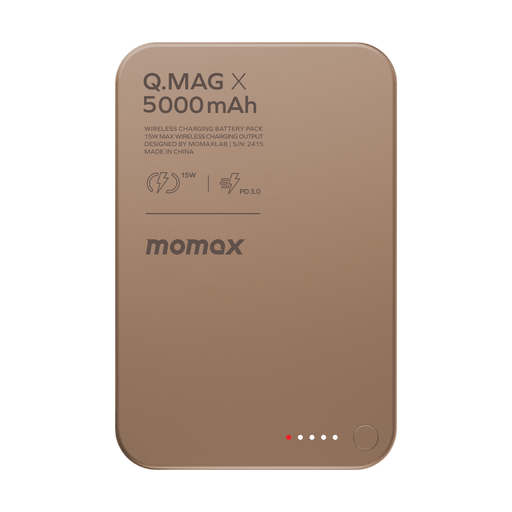 Momax Q.Mag X 5000mAh wireless battery pack (Desert Titanium)