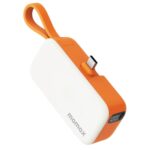 Momax 1-Power Mini 5000mAh Bulit-in foldable USB-C Battery pack - Orange