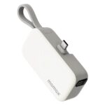 Momax 1-Power Mini 5000mAh Bulit-in foldable USB-C Battery pack (White)