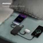 Momax 1-Power Vital+ 10000mAh Battery Pack with Built-in USB-C and Lightning Cable (Black) - Image 5