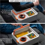 CouchConsole Cup Holder with Phone Stand Tray (Light Orange) - Image 3