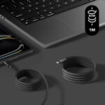 Momax Mag Link USB-C to Lightning Magnetic Cable 1m - Black - Image 2