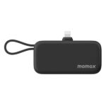Momax 1-Power Mini 5000mAh Bulit-in foldable lightning Battery pack (Black) - Image 2