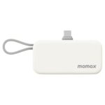 Momax 1-Power Mini 5000mAh Bulit-in foldable USB-C Battery pack (White) - Image 2