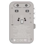 Momax 1-World Plus 70W GaN 3-Ports Built-in USB-C Cable AC Travel Adaptor - Grey - Image 4