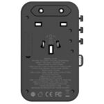 Momax 1-World Plus 70W GaN 3-Ports Built-in USB-C Cable AC Travel Adaptor - Black - Image 2