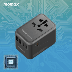 Momax 1-WorldÂ 65WÂ GaNÂ ACÂ TravelÂ AdaptorÂ (DARK GREY) - Image 2