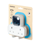 Momax 1-Charge Work Flow T-shaped Extention 2 Socket with USB (White) - Image 3