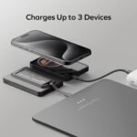 Momax 1-Power X Pro Magnetic Wireless Battery Pack (5000mAh) with Stand and Built-in USB-C Cable (Black) - Image 3
