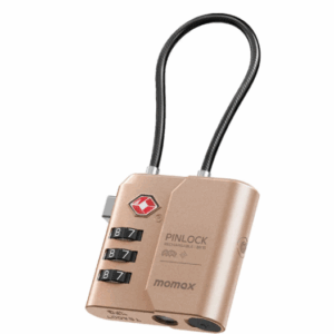 Momax PinLock TSA Padlock Find my locator (Desert Titanium) - Image 1