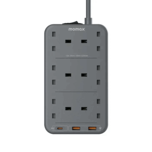 Momax ONEPLUG 6-Outlet Power Strip With USB - Black - Image 3