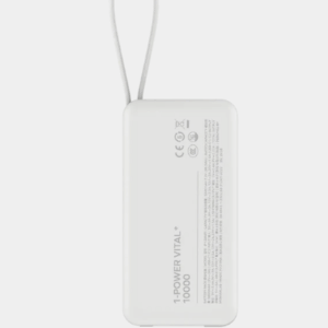 Momax 1-Power Vital+ 10000mAh Battery Pack with Built-in USB-C and Lightning Cable (White) - Image 4