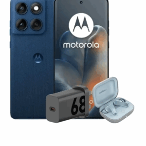 Motorola Moto Edge 60 5G Phone, 12+512GB DUAL SIM NFC - PANTONE Gibraltar Sea (blue) + Gift Bundle - Image 1