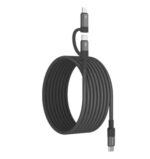 Momax Mag.link USB-C to C & Lightning Magnetic Cable 2m (Black) - Image 2