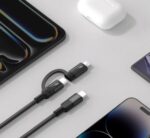 Momax Mag.link USB-C to C & Lightning Magnetic Cable 2m (Black) - Image 3