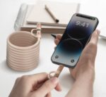 Momax Mag.link USB-C to C & Lightning Magnetic Cable 2m (Desert Titanium) - Image 3