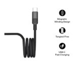 Momax Mag.Link 100W USB-C to USB-C Magnetic Cable 1m  (Black) - Image 5