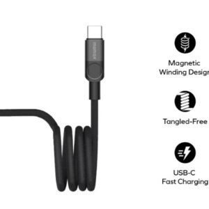 Momax Mag.Link 100W USB-C to USB-C Magnetic Cable 1m  (Black) - Image 5