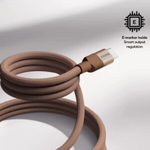 Momax Mag.Link 100W USB-C to USB-C Magnetic Cable 1m  (Desert Titanium) - Image 4