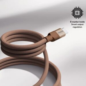 Momax Mag.Link 100W USB-C to USB-C Magnetic Cable 1m  (Desert Titanium) - Image 3